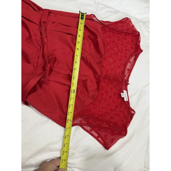 Kate Young Red Sleeveless Dress Size 10 - Picture 9 of 10